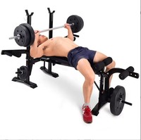 Banc de musculation pliable avec support – Banc de musculation inclinable réglable pour usage commercial et fitness en salle de sport