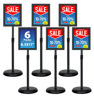 Stand Poster Aluminium A4 A3, Stand Lantai untuk Bingkai Poster Iklan, Dapat Disesuaikan