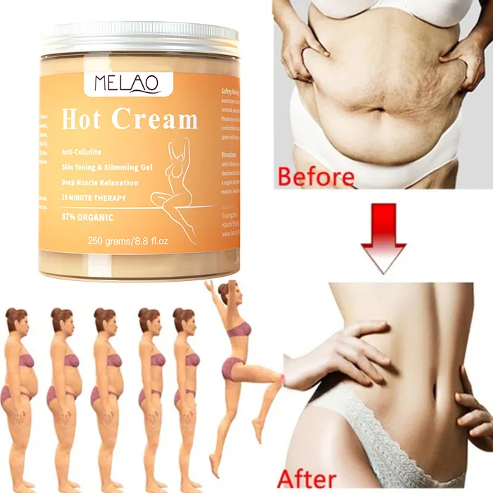 MELAO marque privée crème amincissante corps Anti Cellulite graisse brûler Gel ventre ventre brûlant gingembre crème chaude corps crème mince