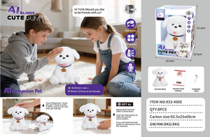 Jouet intelligent IA Deepseek, chiot en peluche mignon qui aboie et cligne des yeux, jouet interactif vocal <span class=keywords><strong>Tamagotchi</strong></span>, cadeau pour fille - Product Image 3