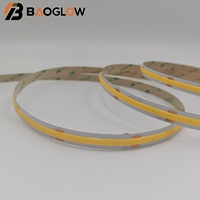 Lampu LED COB 528LED yang Dapat Dipotong 2700K 3000K 4000K 6000K PCB 10mm DC 12V/24V 14W/M CRI 90 Putih Dingin Putih Hangat Lampu Strip LED