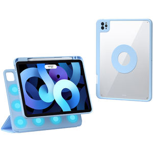 Étui de protection magnétique pour tablette <span class=keywords><strong>iPad</strong></span> Air 5/4 Pro 11/12.9, <span class=keywords><strong>coque</strong></span> arrière transparente avec support pour stylet, support pliable, antichoc - Product Image 4
