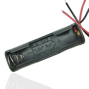 Batterien 2aa Halter mit Draht Doppels chicht Kunststoff R6 AA Größe Benutzer definierte Batterie halter Fall für Toy Smart 2aa Batterie halter