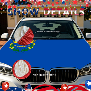 Envío Rápido, Funda para Capó de Coche de Spandex Sublimado de 4x5 Pies, Bandera del Estado de Nevada, Bandera para Coche para Días de Partidos de Fútbol Americano y Actividades al Aire Libre - Product Image 4