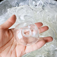 Balle vide ultra-transparente de 6 cm avec attaches, jouet TPR Squishy, balle fluide DIY, balle sonore, jouet anti-stress à presser, vente en gros