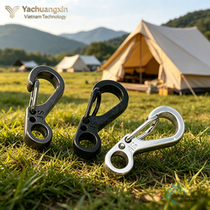 Wholesale Popular Aluminum Mini Spring Clasps Portable SF Spring <b>Snap</b> <b>Hook</b> Construction Backpack Keychains Accessories Hot Sell - Product Image 2