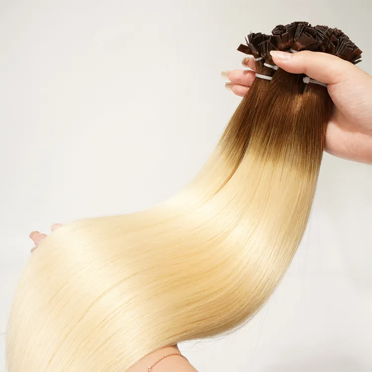 Keratin flat Tip Pre Bond Nail Tip Hot Sale Hair Human Remy Virgin Prebonded OMBRE flat tip Hair Extensions