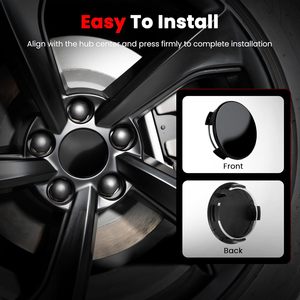 Kit de 4 enjoliveurs de moyeu de roue de voiture avec 22 <span class=keywords><strong>cache</strong></span>-écrous et enjoliveurs de <span class=keywords><strong>jante</strong></span> de 2,2 po (56 mm) pour Model 3 / Y - Product Image 3