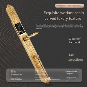 Nueva llegada de latón Magnífica cerradura de puerta Inteligente Europea Seguridad Huella digital Cerradura de puerta digital - Product Image 4