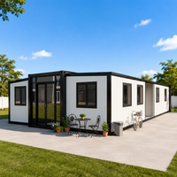 Maison conteneur mobile de luxe extensible et pliable de 40 pieds, bâtiment studio moderne pour hôtel et centre de fitness