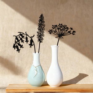 Piquets de jardin en métal rustiques, accessoires décoratifs, piquets décoratifs en métal, sculpture artificielle polie en métal facile à poser, pots de fleurs en métal. - Product Image 1