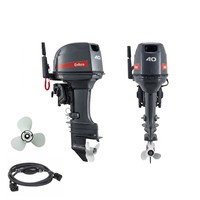Mesin Tempel 2 Tak 40HP Pendingin Air dengan Poros Ekstra Panjang untuk Kapal Nelayan Fiberglass Beban Berat