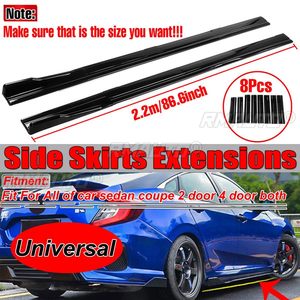 สเกิร์ตข้างแบบขยาย 2.2 เมตร พร้อมครีบแยกอากาศและดิฟฟิวเซอร์ สำหรับ SEAT LEON FR 5F MK1 MK3 MK3.5 MK5 และ SEAT Ibiza - Product Image 1