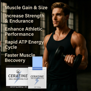 Film oral à dissolution rapide de cératine OEM, ultra-fin, se dissout dans la bouche, 30 bandelettes pour la performance sportive et le soutien musculaire, marque personnelle - Product Image 3