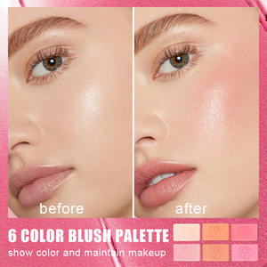 Cosmétiques Gel non volant Blush et Enlumineur multicolore, <span class=keywords><strong>Palette</strong></span> de fards à joues et fards à paupières, pour un effet 3D éclatant et un contouring, couleurs européennes et américaines - Product Image 4