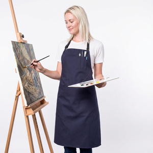 Tablier unisexe en coton pour usage domestique, idéal pour artistes, cuisine, barbecue, peinture, avec fermeture à sangles et manches longues, uniforme pour restaurants et bars - Product Image 2