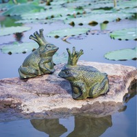 Statue de grenouille prince en fonte vintage européenne, décoration de jardin et de maison
