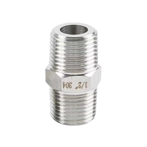 20 piezas de Conexiones de Tubería de Acero Inoxidable 304 Forjadas con Rosca Doble Macho, a Prueba de Fugas, de Alta Presión, OEM para Uso en Ingeniería de Tuberías - Product Image 2