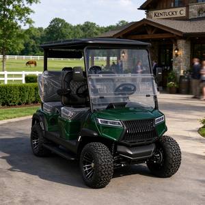 Carrito de Golf de Litio de 4 Plazas con Pantalla Grande y Audio, Compatible con Conexión de Teléfono Móvil - Product Image 1