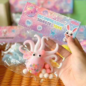 Wholesale Jellyfish Squish New Design Maltose Small Octopus Squeeze Toy <b>Glitter</b> Animal Stress Relief Toy - Product Image 5