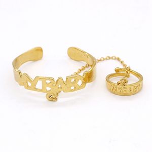 Braccialetto Trendy per Bambini in Rame Placcato Oro, Ipoallergenico, con Charm a Stella Intagliata, <span class=keywords><strong>Gioielli</strong></span> per Neonati con Campanelle a Cuore - Product Image 2