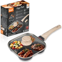 Poêle à œufs RAF R.2555 4-en-1 antiadhésive, grande capacité, tout-en-un, compatible induction et flamme nue, facile à nettoyer