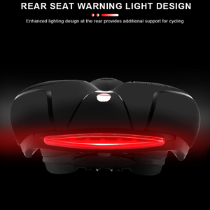 Asiento de Bicicleta RIDERACE con Luz Trasera, Cojín de Ciclismo con Diseño de Glúteos Grandes, Asiento Delantero Hueco para Bicicleta de Montaña, <span class=keywords><strong>Amortiguador</strong></span>, Amplio y Cómodo - Product Image 5