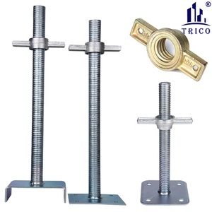 หัวแจ็คแบบปรับได้สำหรับนั่งร้านใช้น็อตฐานแจ็คชุบสังกะสี - Product Image 1