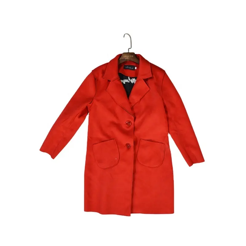 Gracer дизайнерское Женское шерстяное пальто, длинные использованные сумки, оптовая продажа
