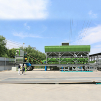 Centrale à béton mobile entièrement automatique prête à l'emploi, équipement de malaxage portable YHZS25/35, station de malaxage de petite capacité, prix usine