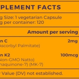 วิตามิน K2 MK-7 100mcg อาหารเสริมเพื่อสุขภาพ บำรุงร่างกายสำหรับผู้ใหญ่ ช่วยเสริมสร้างสุขภาพโดยรวม บำรุงกระดูก ปรับสมดุลการไหลเวียนโลหิต อายุการเก็บรักษา 2 ปี - Product Image 2