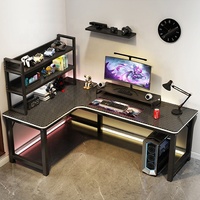 Mesa de computadora en forma de L, escritorio para juegos y silla