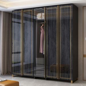 Armario de Dormitorio Moderno de Lujo Personalizado, Armario con Espejo, Aparador de Madera, Estantes de Almacenamiento Personalizados para Ropa, para Sala de Estar y Comedor - Product Image 5