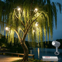 DMX Baumförmige Leuchte 9W, Schwarze LED-Umlaufleuchte für Außenbereich IP65 Wasserdicht, Geeignet für Garten- und Landschaftsbeleuchtung