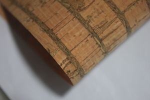 Revêtement mural moderne en liège au design géométrique Installation facile avec papier de base orange pour murs de villa - Product Image 6