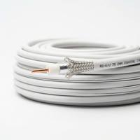 Kabel Koaksial Busa ELESUN RG6 75Ohm Low Loss untuk Transmisi Video CATV Satelit CCTV