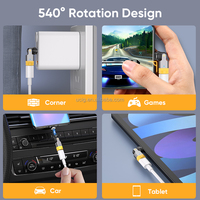 Adaptador de Corriente Giratorio de 540° A01T2 |   Adaptador de Carga Magnético Universal 3 en 1 para iPhone, Samsung, Xiaomi, Teléfono Móvil Android, Auriculares