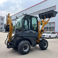 Mini-chargeuse-pelleteuse remorquable DARIC 4x4, machine de terrassement, chargeuse frontale diesel, tracteur-pelleteuse