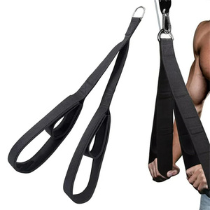 Bande de résistance double extrémité OEM en sangle polyester noire durable pour entraînement de fitness et renforcement des bras - Product Image 1