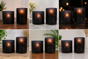 โถเทียนพร้อมงานฝีมือตกแต่งและงานตัดแต่ง - Product Image 4