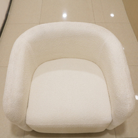 Canapé individuel de luxe en Sherpa Bouclé pour salon italien, restaurant, villa, école – Idéal pour l'extérieur et rafraîchissant