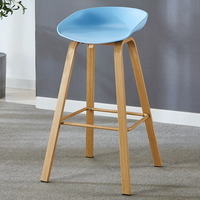 Tabourets de bar modernes en bois massif, chaises hautes pour bar à domicile et usage extérieur