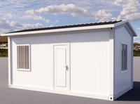 Casa Contenedor Prefabricada Moderna, Transpirable, Rectangular, de Panel Sándwich, de Ensamblaje Rápido, con Acabado Completo y Sala de Estar Desmontable
