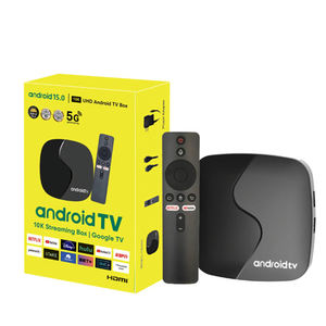 Boîtier TV intelligent 4K dernière génération avec Android 15 OS, lecteur multimédia en <span class=keywords><strong>streaming</strong></span> pour le divertissement à domicile - Product Image 1