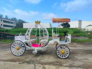 Cinderella Pumpkin Princess Wedding Carriage Horse Drawn Carriage Royal Horse <b>Trailer</b> for Sale - Product Image 4