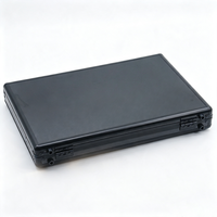 Valise en aluminium noir avec mousse antichoc, étui rigide en aluminium personnalisé pour outils professionnels et équipements