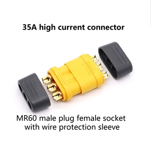 Connecteur Amass MR60-M -F avec capuchon de protection de fil, 35A, plaqué or, haute intensité, 3 broches, mâle-femelle, vente en gros - Product Image 2