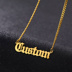 Custom ชื่อสร้อยคอส่วนบุคคล 18K Gold PVD สแตนเลสแฟชั่นเครื่องประดับงานแต่งงานของขวัญส่วนบุคคล - Product Image 4