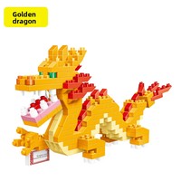 Edición Especial de Año Nuevo: Adornos de Bestias Divinas de la Suerte, Bloques de Construcción de Dragones, Juguete de Rompecabezas de Micropartículas, Modelo Ensamblado