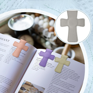 Marcapáginas Cristiano Magnético de Cuero PU, Bonito Marcapáginas Religioso con Cruz, Gran Venta, Marcador de Lectura Religioso para la Escuela y la Oficina - Product Image 4